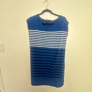 Tommy Hilfiger Navy and White Striped Mini Dress